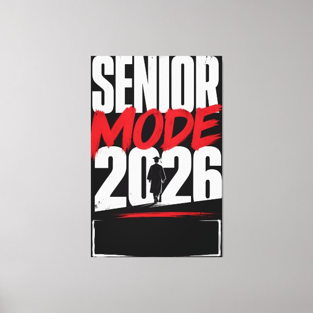 Personlig Seniorläge 2026 Examenstuderande Canvastryck (Framsida)