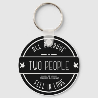 Personlig Sentimental Bröllop par Keychain Nyckelring