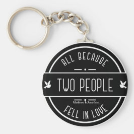 Personlig Sentimental Bröllop par Keychain Nyckelring