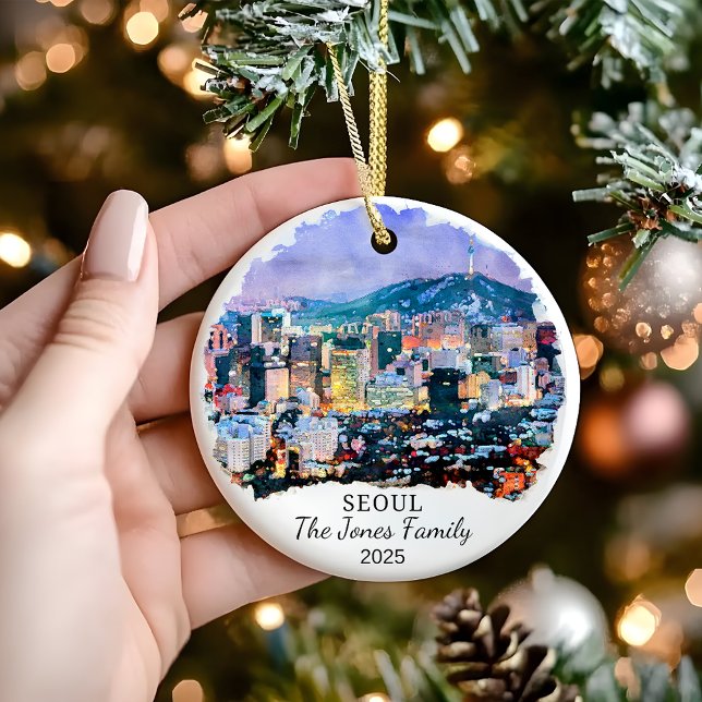 Personlig Seoul Ornament, Sydkorea Gift Julgransprydnad Keramik (Skapare uppladdad)