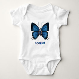Personlig September Birth Blue Butterfly T Shirt