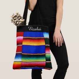 Personlig Serape rand Tote Bag Tygkasse