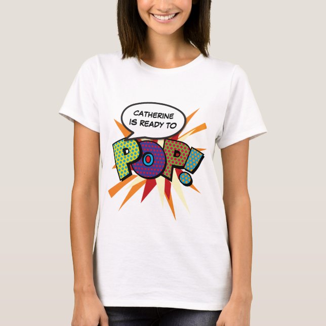 Personlig serietidning Pop Art redo att POPPA! Tee (Framsida)
