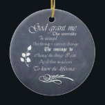Personlig Service Prayer Chalkboard-gåvor Julgransprydnad Keramik<br><div class="desc">Lägg till ditt eget hälsning i motsatt riktning. Den underbara Serenity Prayer lyder: Gud skall ge mig ärligheten att acceptera det sak som jag inte kan ändra, modet att förändra det sak jag kan och klokheten att veta skillnaden. Det är skrivet i stil typsnitt och texten på ett äkta skrivbord....</div>