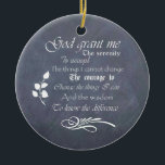 Personlig Service Prayer Chalkboard-gåvor Julgransprydnad Keramik<br><div class="desc">Lägg till ditt eget hälsning i motsatt riktning. Den underbara Serenity Prayer lyder: Gud skall ge mig ärligheten att acceptera det sak som jag inte kan ändra, modet att förändra det sak jag kan och klokheten att veta skillnaden. Det är skrivet i stil typsnitt och texten på ett äkta skrivbord....</div>