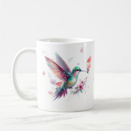 Personlig servmugg med kolibriblommor kaffemugg