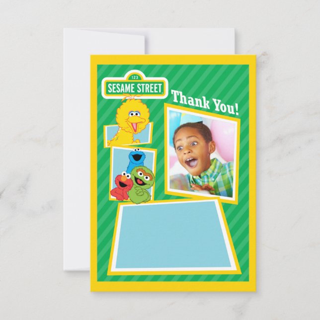 Personlig Sesame Street Pals Birthday Kort (Framsida)