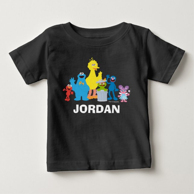 Personlig Sesame Street-tecken T Shirt (Framsida)