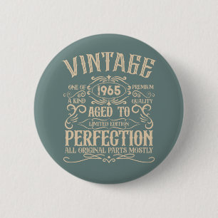 Personlig sextio vintagar 60:e födelsedagsfesten knapp