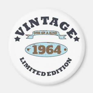Personlig sextio vintagar 60:e födelsedagsfesten magnet