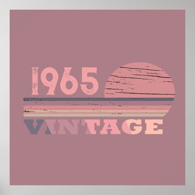 Personlig sextio vintagar 60:e födelsedagsfesten poster (Framsidan)