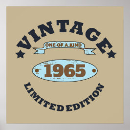 Personlig sextio vintage 60-årsfest poster