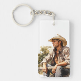 Personlig Sexy Cowboy Acrylic Keychain