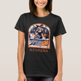 Personlig Sexy Spooky Nurse Halloween fest T Shirt
