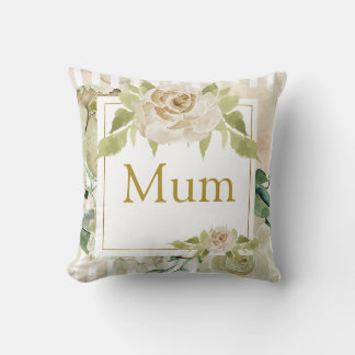 Personlig shabby chic randig ros Mum Kudde