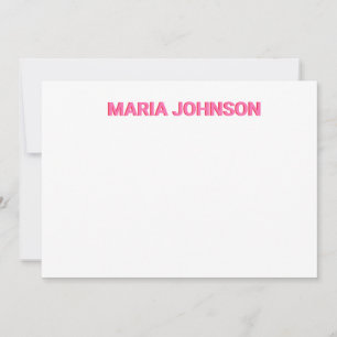 Personlig Shadow Monogram Initial Rosa Tack Kort