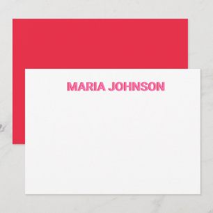 Personlig Shadow Monogram Initial Rosa Tack Kort