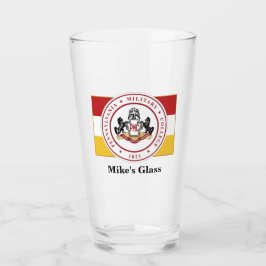 PERSONLIG Shaker Glas/Tumbler w/PMC FLAGGA Glaskopp