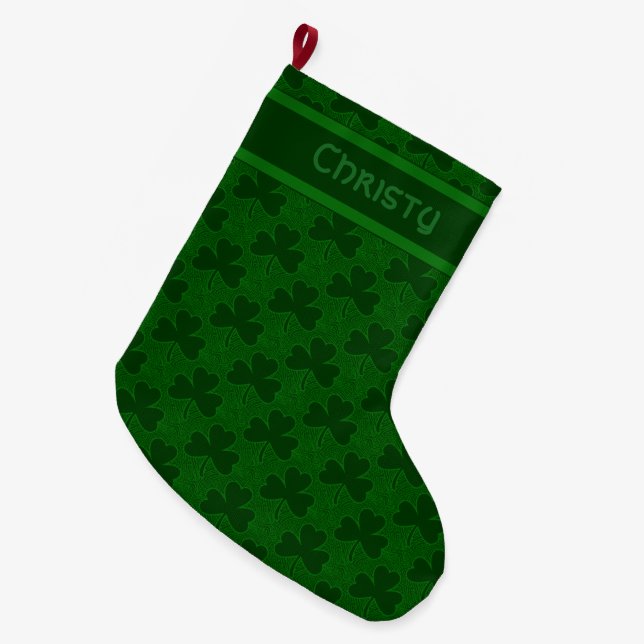 Personlig Shamocks Small jul Stocking Stor Julstrumpa (Framsidan (Hängande))