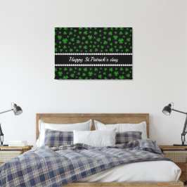 Personlig shamrock för St. Patrick's Day med pärlo Canvastryck