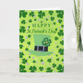 Personlig shamrock för St. Patrick's Day med pärlo Kort