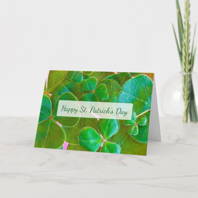 Personlig Shamrock St patrick's day Card Kort (Framsida)