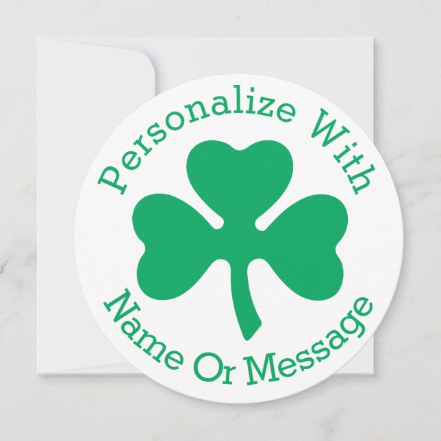 PERSONLIG Shamrock St patricks day Kort (Framsida)