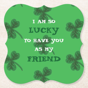 Personlig Shamrock St. Patrick's Day Underläggs Underlägg Papper