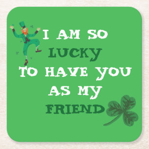 Personlig Shamrock St. Patrick's Day Underläggs Underlägg Papper Kvadrat