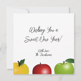 Personlig Shanah Tovah Apple Lyckönskningskort Inbjudningar