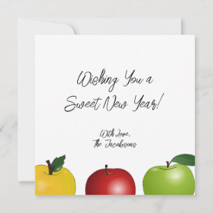 Personlig Shanah Tovah Apple Lyckönskningskort Inbjudningar