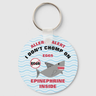 Personlig Shark Egg Allergy Epinephrine Kids Nyckelring