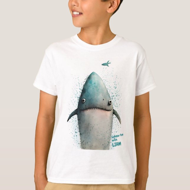 Personlig Shark t-shirt (Framsida)