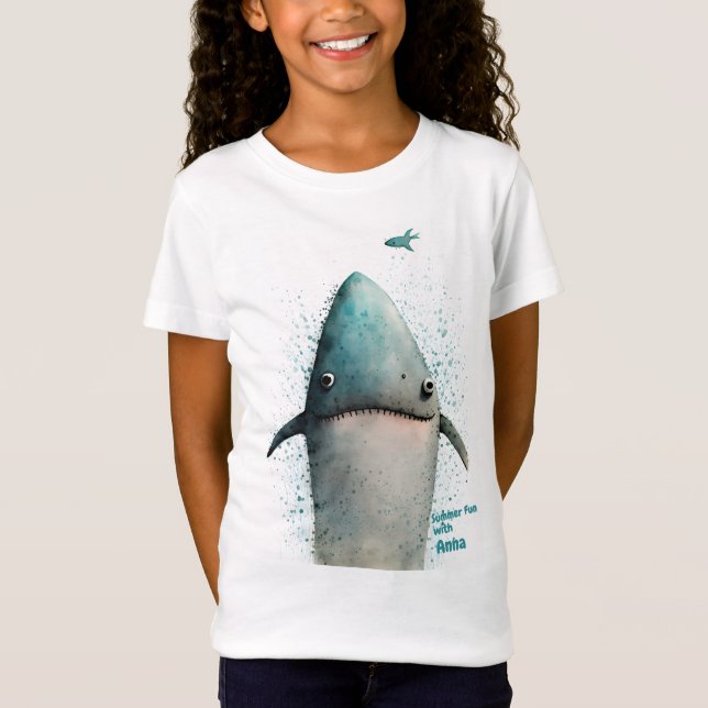 Personlig Shark t-shirt (Framsida)