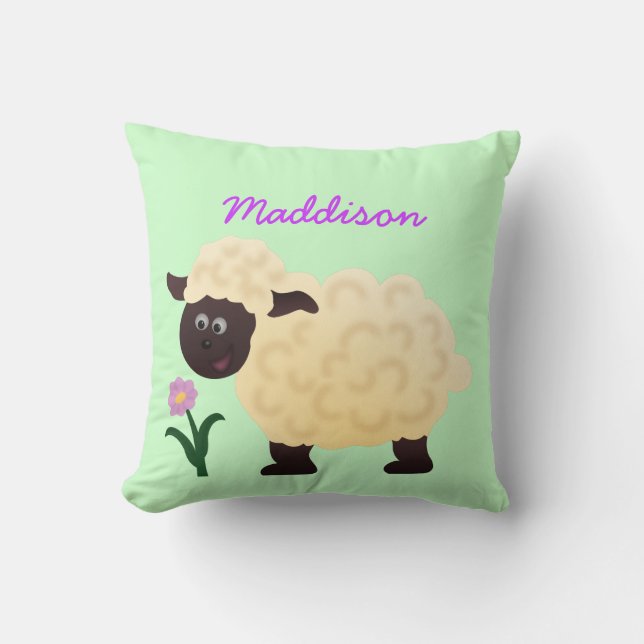 Personlig Sheep Graphic Dekorativ kudde (Framsida)