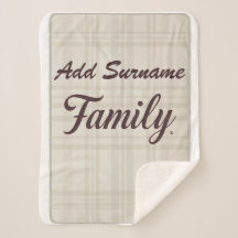 Personlig Sherpa Blanket | Anpassningsbar Family N