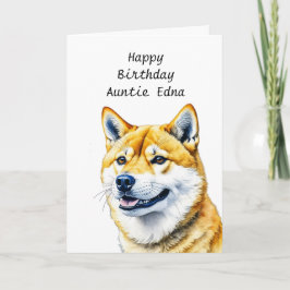 Personlig Shiba Inu Birthday Kort
