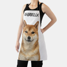 Personlig Shiba Inu Fox Förkläde Hund Foto Förkläd