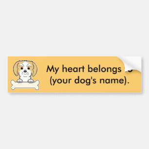 Personlig Shih Tzu Bildekal