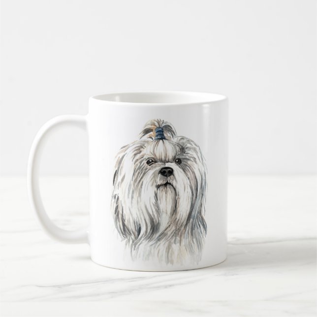 Personlig Shih Tzu Kaffemugg (Vänster)