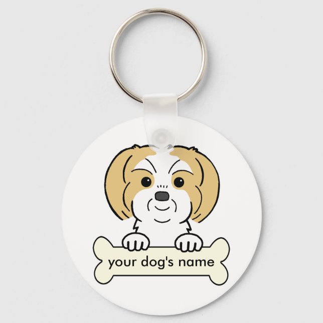 Personlig Shih Tzu Nyckelring (Framsida)