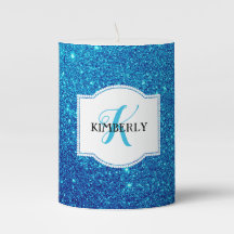 Personlig Shimming Blue Glitter