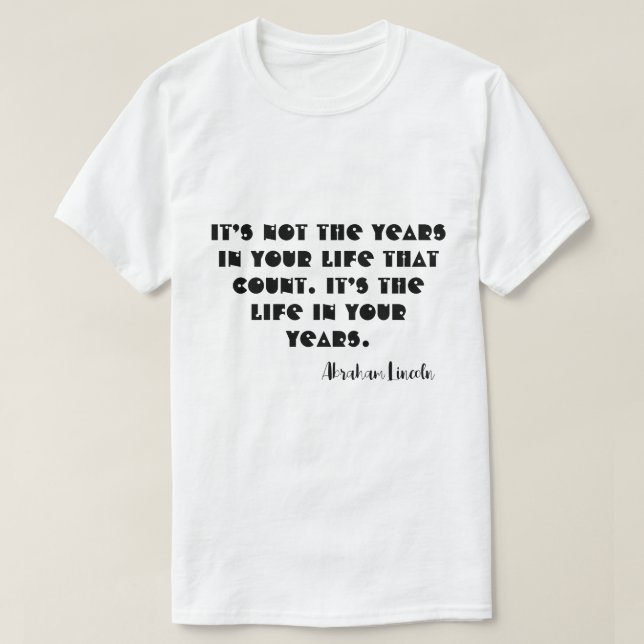Personlig shirt Abraham Lincoln ord T Shirt (Design framsida)