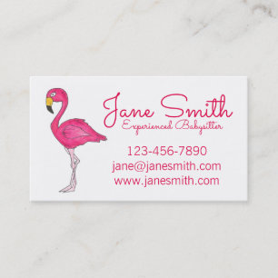 Personlig Shock rosa Flamingo Cute Tropical Bird Visitkort