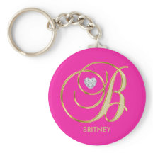 Personlig Shock rosa Guld Monogrammed Brev B