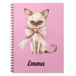 "Personlig Siamese Cat Notebook Anteckningsbok