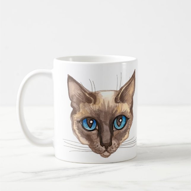 Personlig Siamesisk katt Kaffemugg (Vänster)