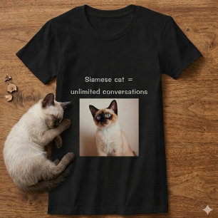 Personlig Siamkattskjorta - Anpassad Fotopresent T Shirt