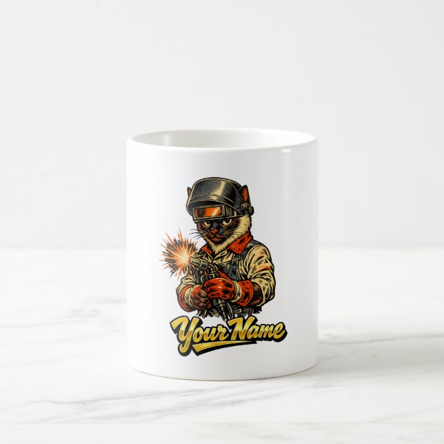 Personlig Siamkattsvetsarekaffemugg Kaffemugg (Center)
