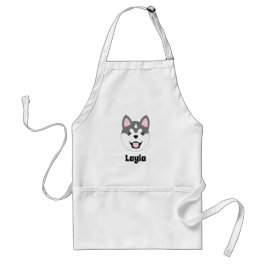 Personlig Siberian husky Hund Apron Förkläde
